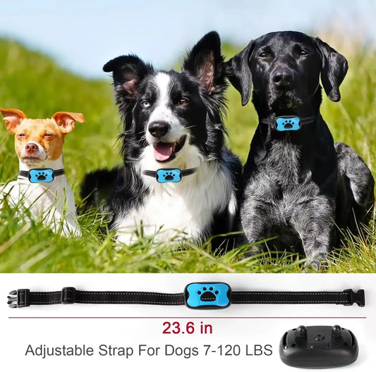 USB Rechargeable Ultrasonic Dog Training Collar with Anti-Barking Vibration Feature